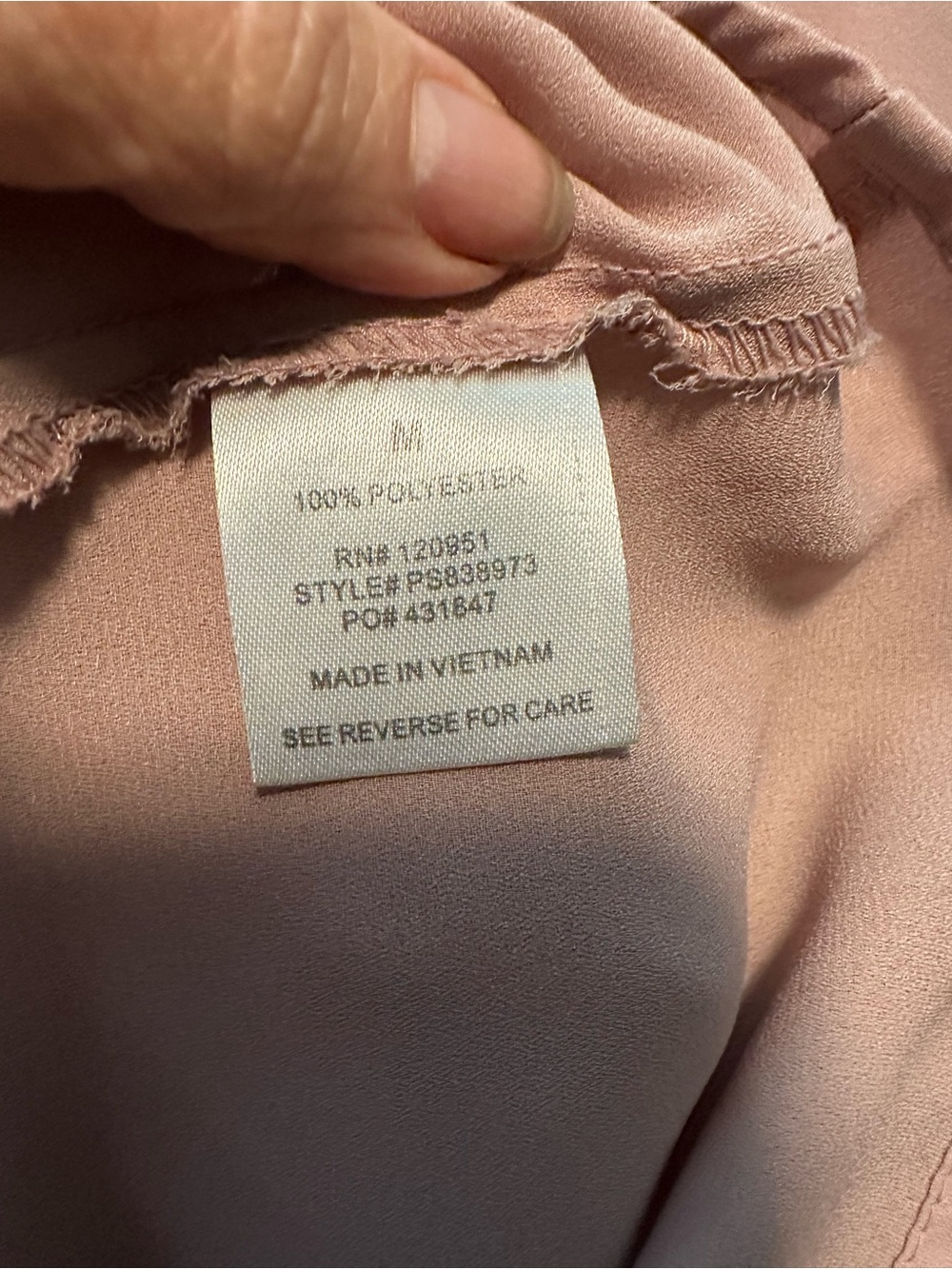 Pink Rose Blush Pink Twist Front Blouse Size Medium Office Business Casual - Picture 4 of 4